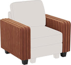 Belffin Plush Corduroy Modular Sectional Sofa Armrest Part Module by Belffin
