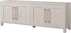 Henn&Hart Rectangular TV Stand for TV's up to 80" in Alder White, TV Stands for - Image 4