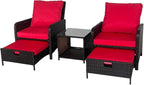 5 Pieces Outdoor Patio Wicker Chairs - Image 8