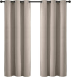 Yakamok Room Darkening Curtains 42x72 inch Length Natural-Living Room | 2 panels by Yakamok