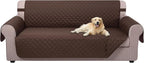 U-NICE HOME 4 Seater Sofa Cover 91''Large Couch Cover, Chocolate | Washable by U-NICEHOME
