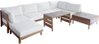 VilroCaz 8-Piece Acacia Wood Outdoor Patio Sofa Set, Modular Sectional - Image 8