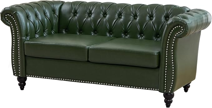 LEVNARY Chesterfield Loveseat, 2 Seater Tufted Couch - Image 9