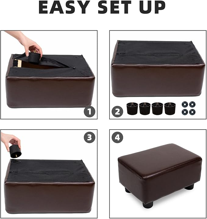 CAROLMADE Small Foot Stool Ottoman Footstool - Image 7