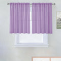 SpaceDresser Basic Rod Pocket Sheer Voile Window Curtain Panels Lavender 1 Pair by SpaceDresser