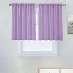 SpaceDresser Basic Rod Pocket Sheer Voile Window Curtain Panels Lavender 1 Pair by SpaceDresser