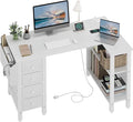 Lufeiya White L Shaped Computer Desk by LUFEIYA