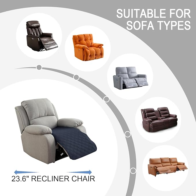 Genina Waterproof Recliner Chair Covers, Recliner Cover - Image 5