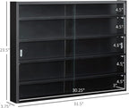 HOMCOM 5-Tier Display Cabinet, Glass Door Cabinet - Image 3