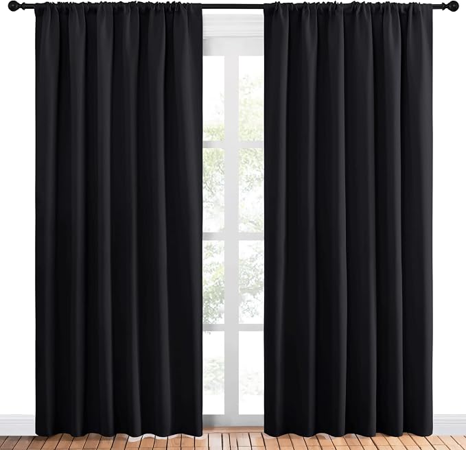 NICETOWN Black Blackout Curtain Blinds - Image 2