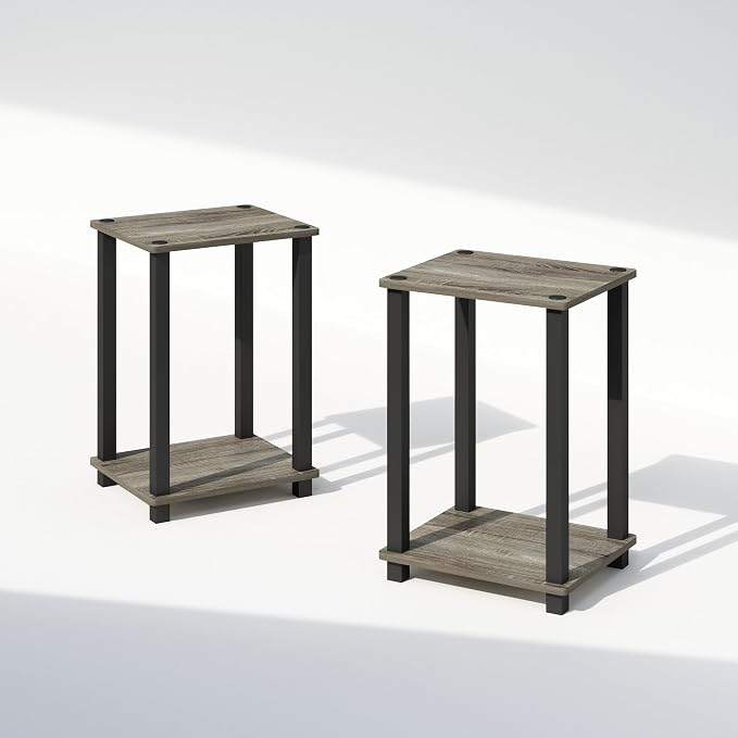 Furinno Simplistic Night Stand Set of 2, 2-Tier Small Nightstand - Image 3