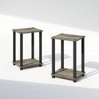 Furinno Simplistic Night Stand Set of 2, 2-Tier Small Nightstand - Image 3