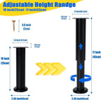 4 Pcs Adjustable Height Bed Support Furniture Legs - Image 2