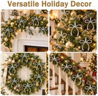 DIYDEC 18PCS Christmas Pearl Bow Ornament 4.5in Tree Topper Hanging Decor - Image 4