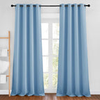 NICETOWN Blue Curtains 96 inches Long, Grommet Thermal Insulated Blackout by NICETOWN