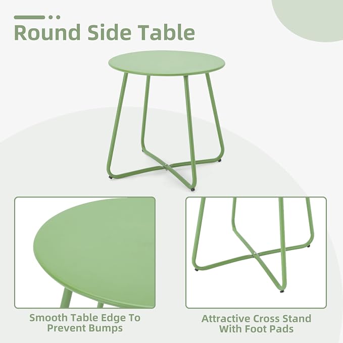 MELLCOM 3 Piece Patio Set, Small Patio Furniture Set - Image 5