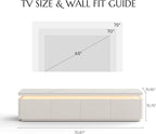 POVISON Fully Assembled 71" Mid-Century Modern TV Stand - Image 6
