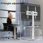 AX WABER Floor TV Stand with Power Outlet& Shelf, Universal TV Stand Mount - Image 3