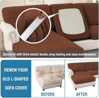 H.VERSAILTEX Sectional Couch Covers 6 Pieces Stretch Sofa Covers - Image 6