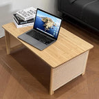 Japanese Floor Table Bamboo Folding Coffee Table Portable Solid Wood Japanese - Image 3