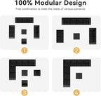 Aoxun Patio Furniture Set, Widen Armrests Wicker Outdoor Sectional - Image 9
