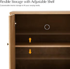 HULALA HOME Solid Wood Sideboard Buffet Cabinet Set of 2 - Image 4