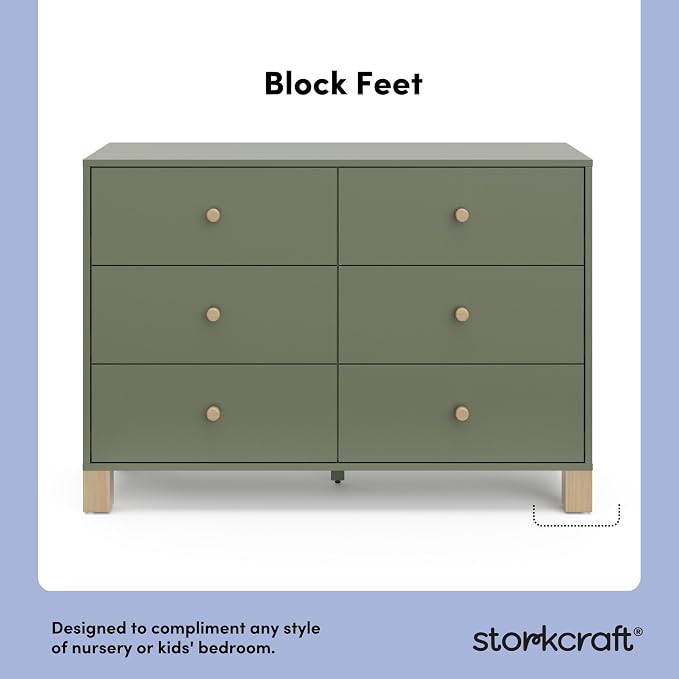 Storkcraft California 6-Drawer Double Dresser - Image 5