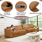 Power Recliner Sofa Set, Reclining Sectional Sofa Couch - Image 4