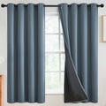SimpleHome Stone Blue 100% Blackout Curtains Room Darkening Living Room 63L | by SimpleHome