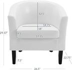 BELLEZE Accent Barrel Chair, Club Tub Sofa Corner Chair - Image 2