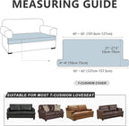 ANARACHON Leather Look Couch Cushion Covers Sofa Seat Slipcovers Sets Couches - Image 3
