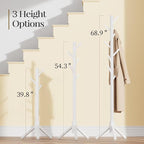 Pipishell Sturdy Wooden Coat Stand, 3 Adjustable Sizes Coat Tree - Image 3
