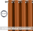 Yakamok Burnt Orange Room Darkening Window Curtains 52x36 Inch - Image 2