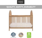 Soho Baby Everlee Convertible Island Crib, Honey Wood - Image 5