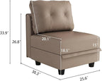 LLappuil Modular Sectional Sofa Middle Module Storage Seat - Image 2