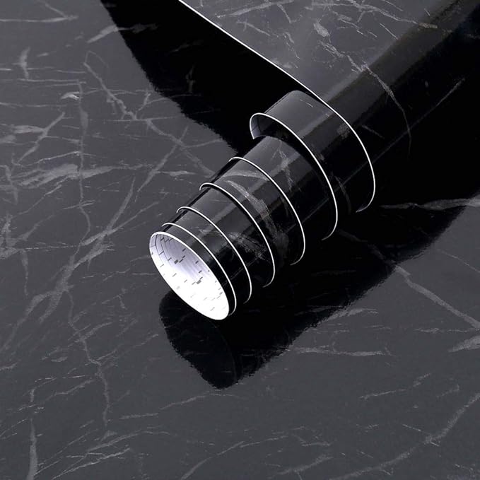 Arthome 23.6x200 Inches Black Marble, Peel and Stick Wallpaper, Marble Contact by ArthomeWALLDECOR
