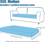 Smiry Waterproof Couch Cushion Covers, Stretch Jacquard Thick Sofa Cushion - Image 6