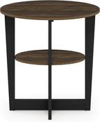 Furinno JAYA Side Table, 2-Tier Round Modern End Table - Image 5