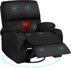 LEVELEVE Rocking Recliner Chair, Massage Rocker Recliner Chair - Image 8