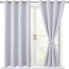 Blackout Curtains for Bedroom, 52 x 54 Inches Long, Window Curtains for Living by Hiasan