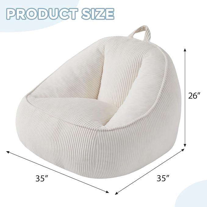 HUGHEAVEN Large Bean Bag Chairs - Image 2