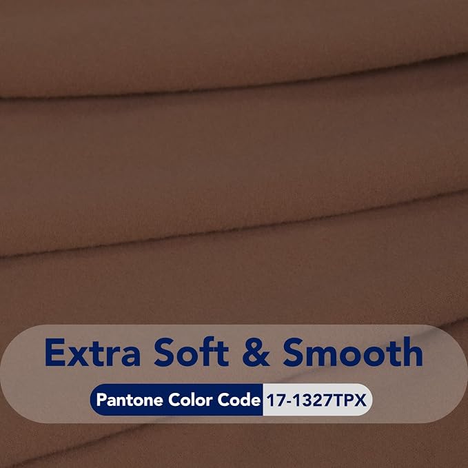 PureFit Stretch Couch Covers for Sofa 4 Seater Slipcovers Brown | 1-Piece Sofa - Image 5