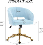 KCC Home Office Chair Swivel Desk Chair Accent Armchair Upholstered Modern - Image 3