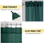 Hunter Green Sheer Curtains 72 Inches Long 2 Panels - Image 3
