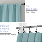 Simplebrand Ava Aqua Blackout Curtains - Image 4