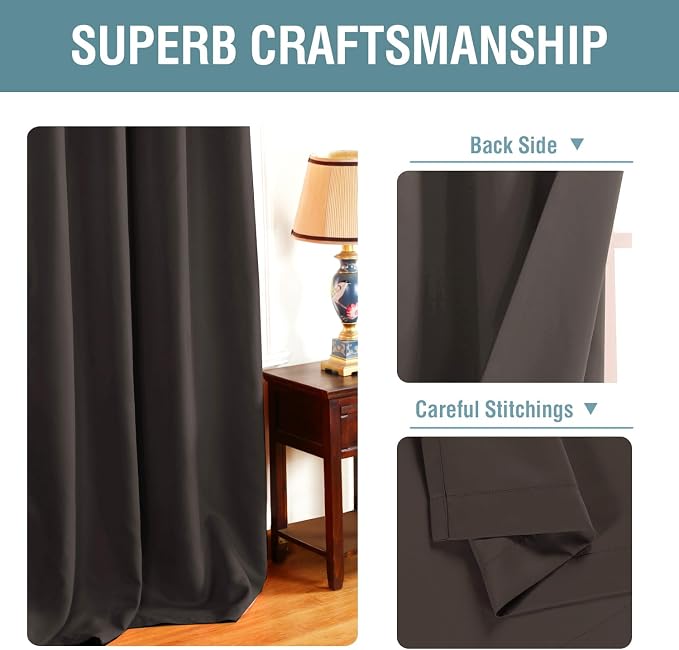 H.VERSAILTEX Living Room Curtains 96 Inches Long Christmas Deals Blackout - Image 3