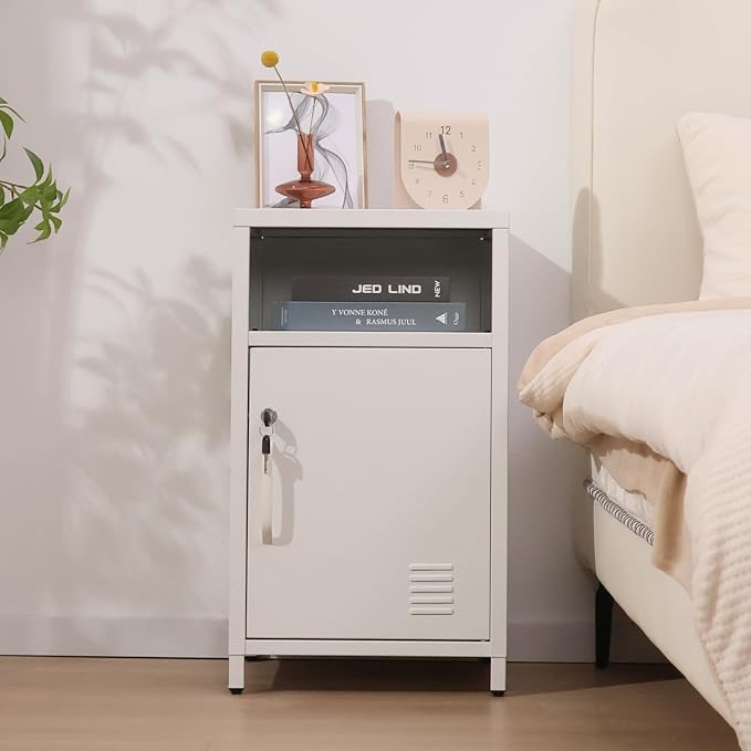 ALBAD Compact Metal Nightstand by Albad