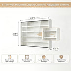 5-Tier Wall Mounted Display Cabinet, No Assembly Required Ready to Use Out of - Image 2