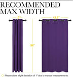 NICETOWN Purple Blackout Curtains 96 inches Long, Niose Reducing and Thermal - Image 7