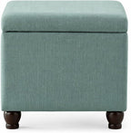 Homepop Home Decor | Upholstered MediumRectangular Storage Ottoman | Hinged Lid - Image 5